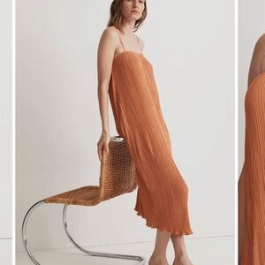 Madewell Petite Goldie Dress in Plissé XSSP